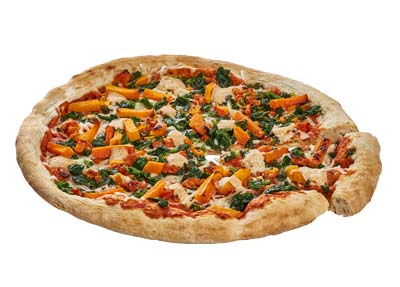 Pizza Perfettissima Kürbis Spinat vegan